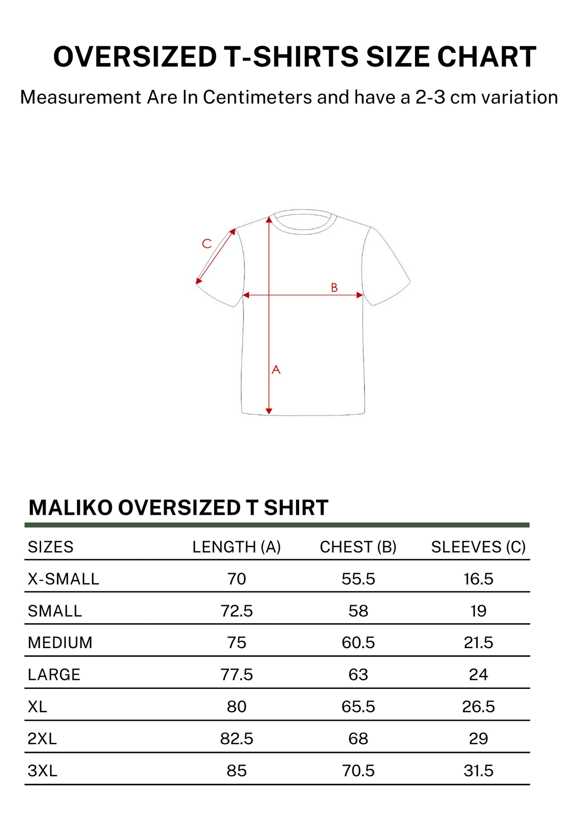 Training The Dog Oversized T-Shirt size guide