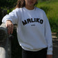 White Summer Crew Neck Sweatshirt